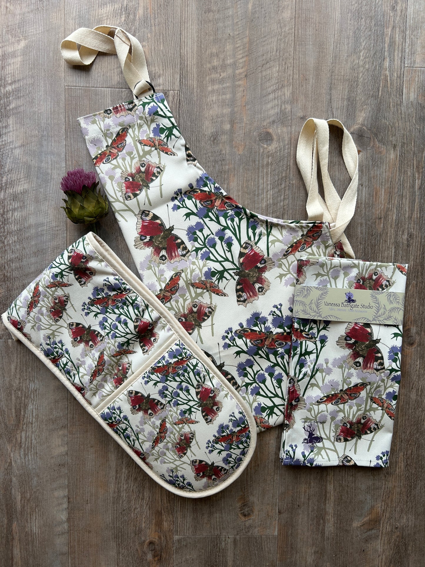 Scottish Butterflies & Thistles Apron