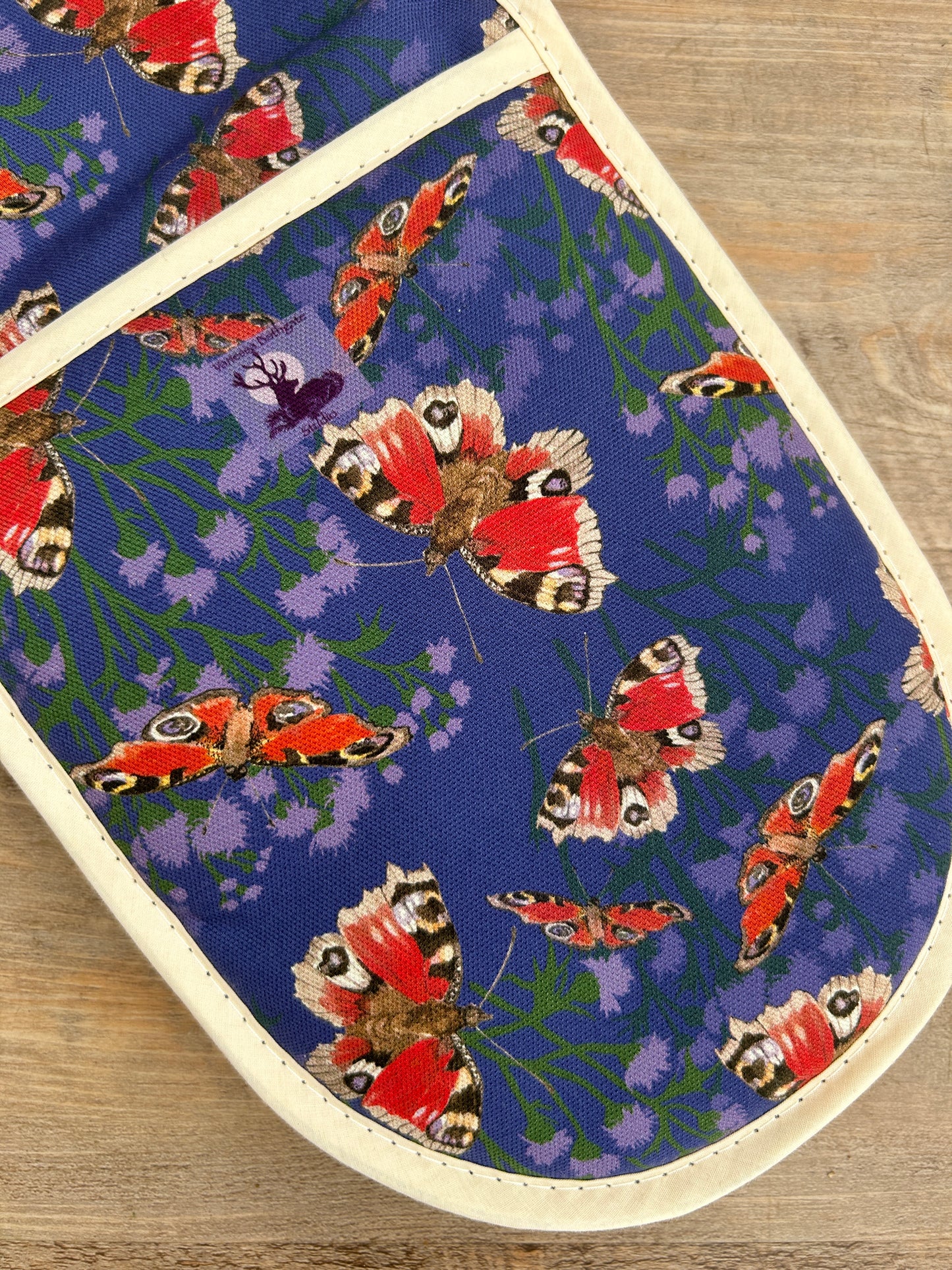 Scottish Butterflies & Thistles Double Oven Glove