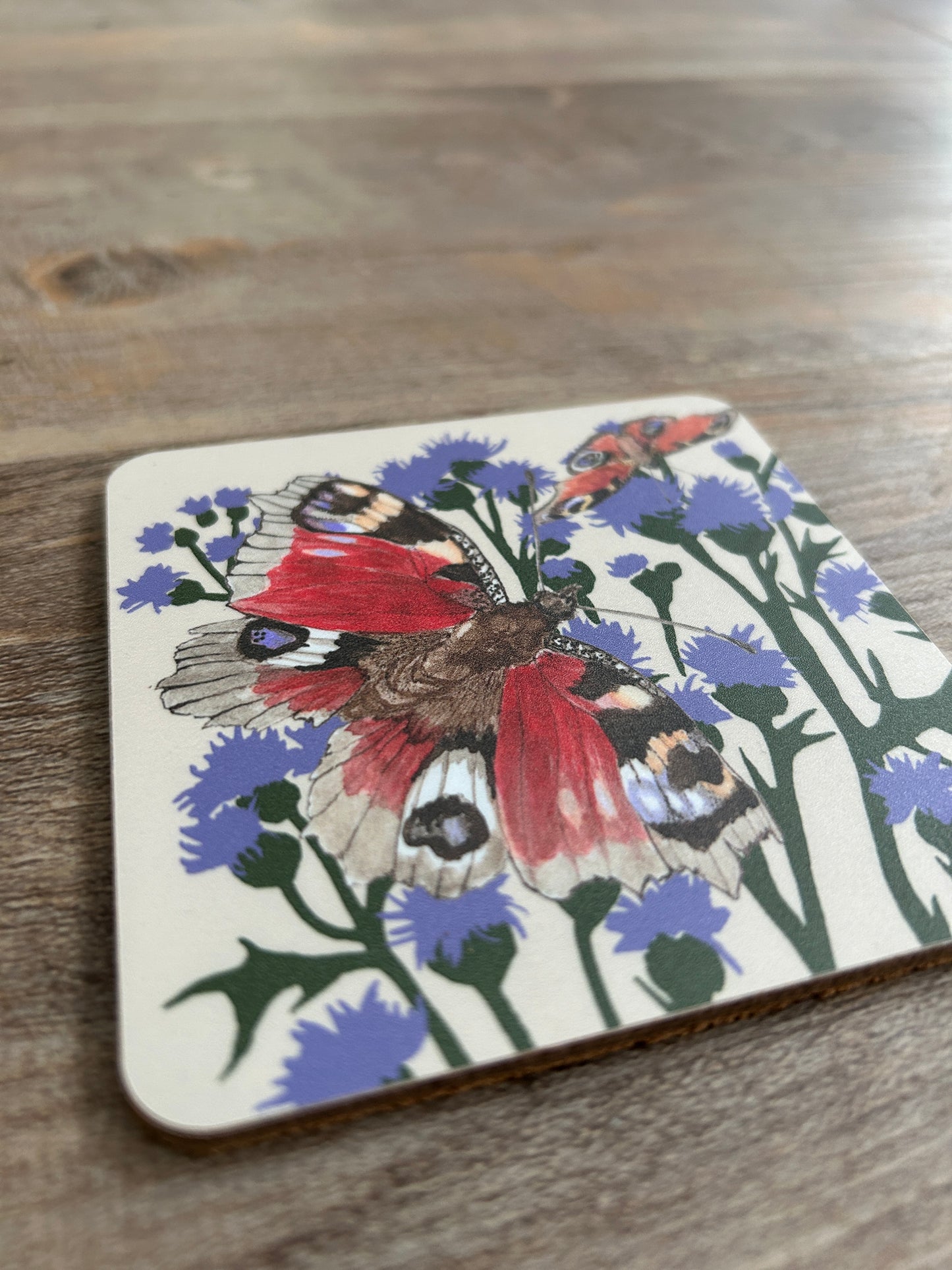 Scottish Butterflies & Thistles Coaster