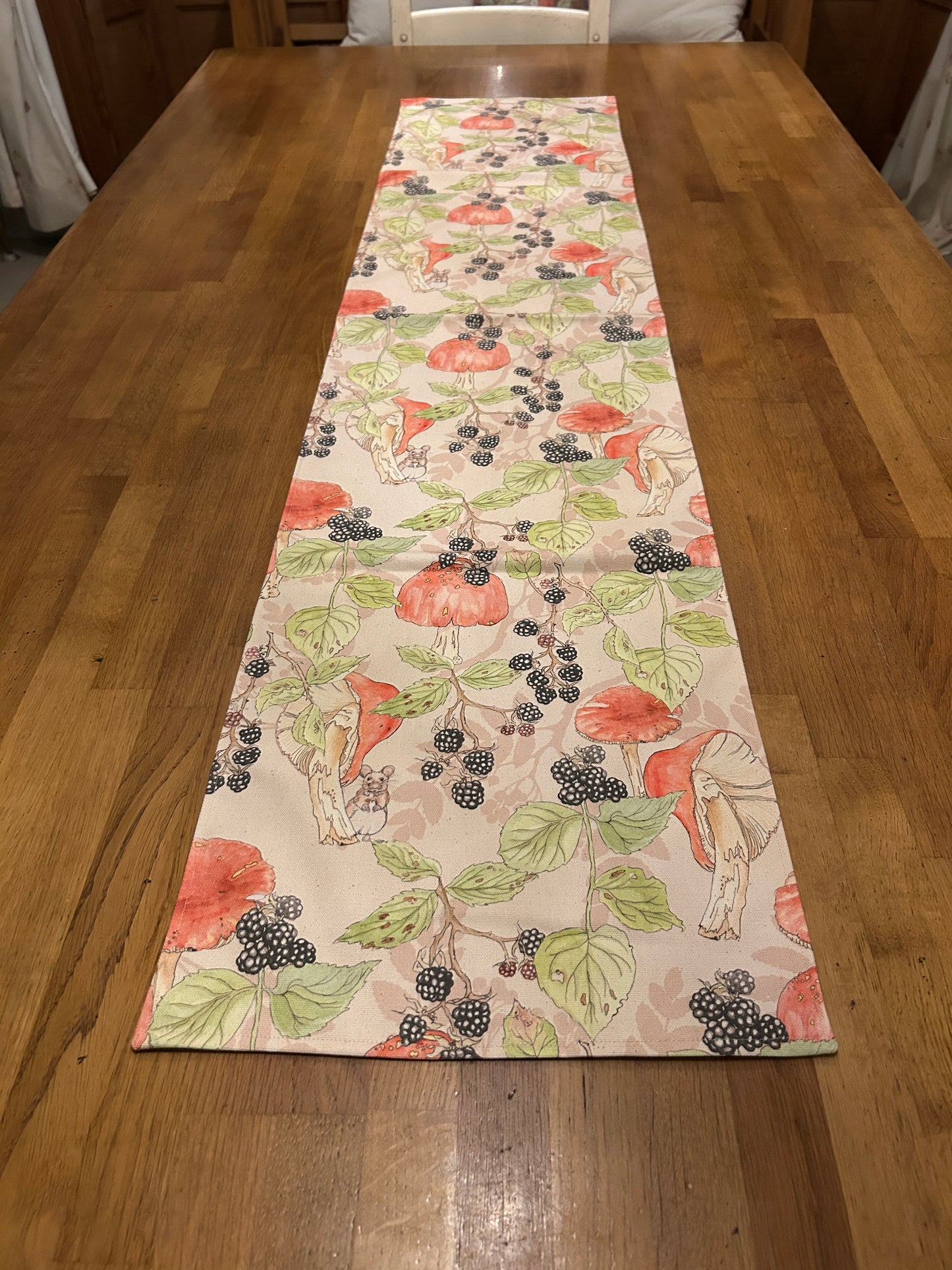 Bramble and Toadstool Table Runner