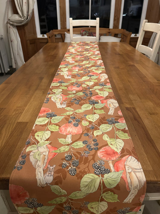 Bramble and Toadstool Table Runner