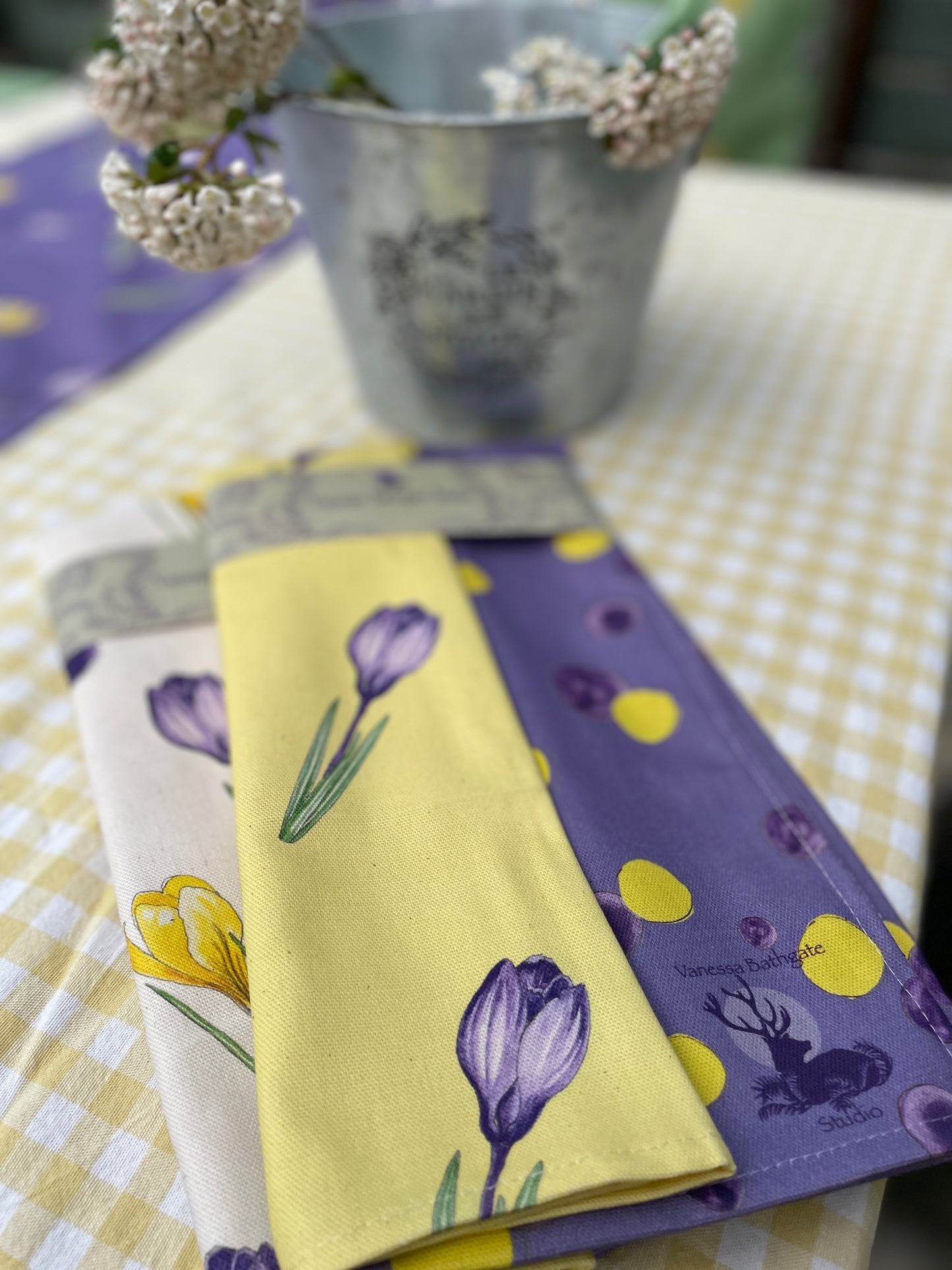 Crocus Organic 2x Tea Towel Gift Set, gift wrapped