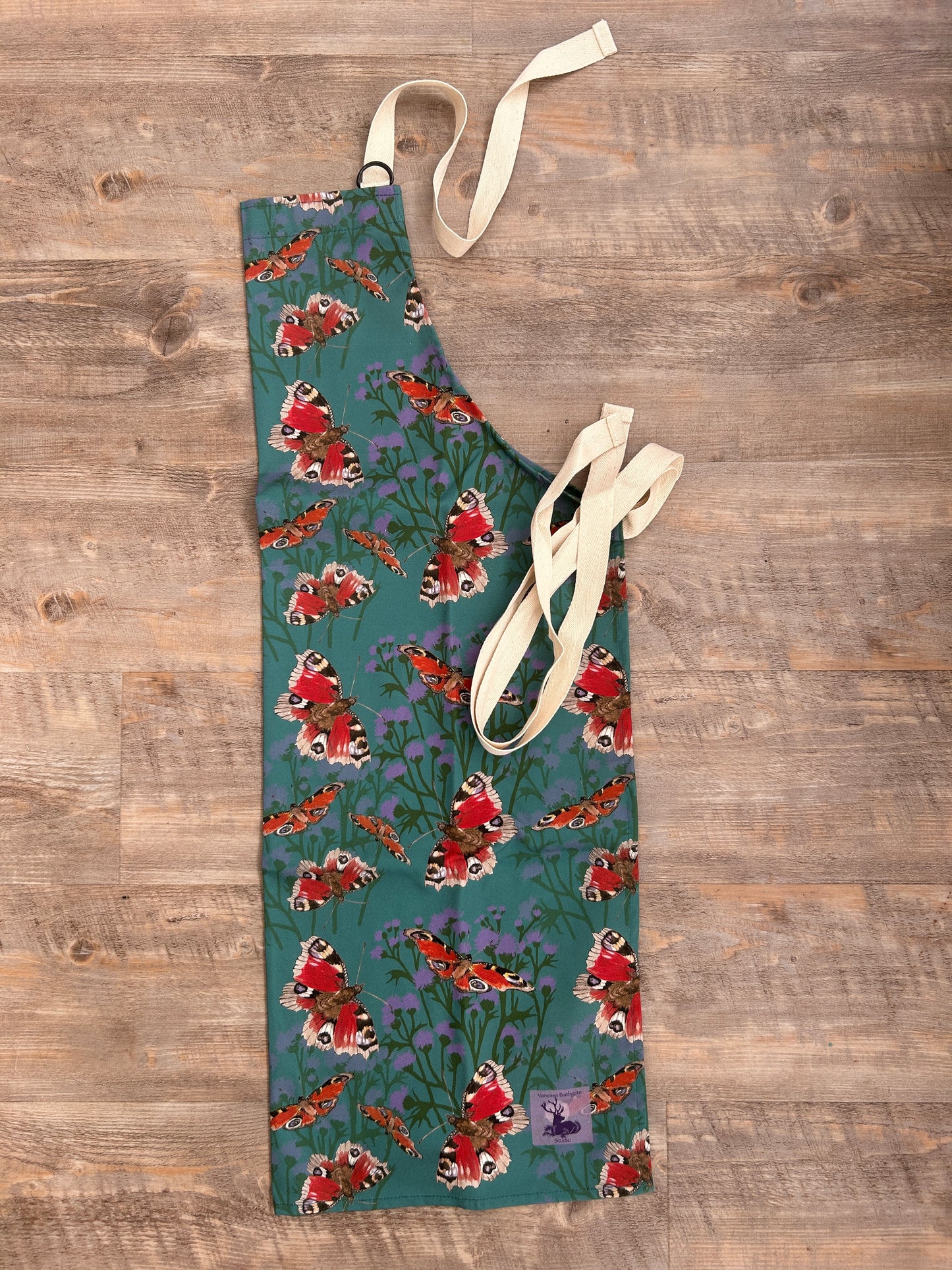 Butterfly and Thistle Design Apron