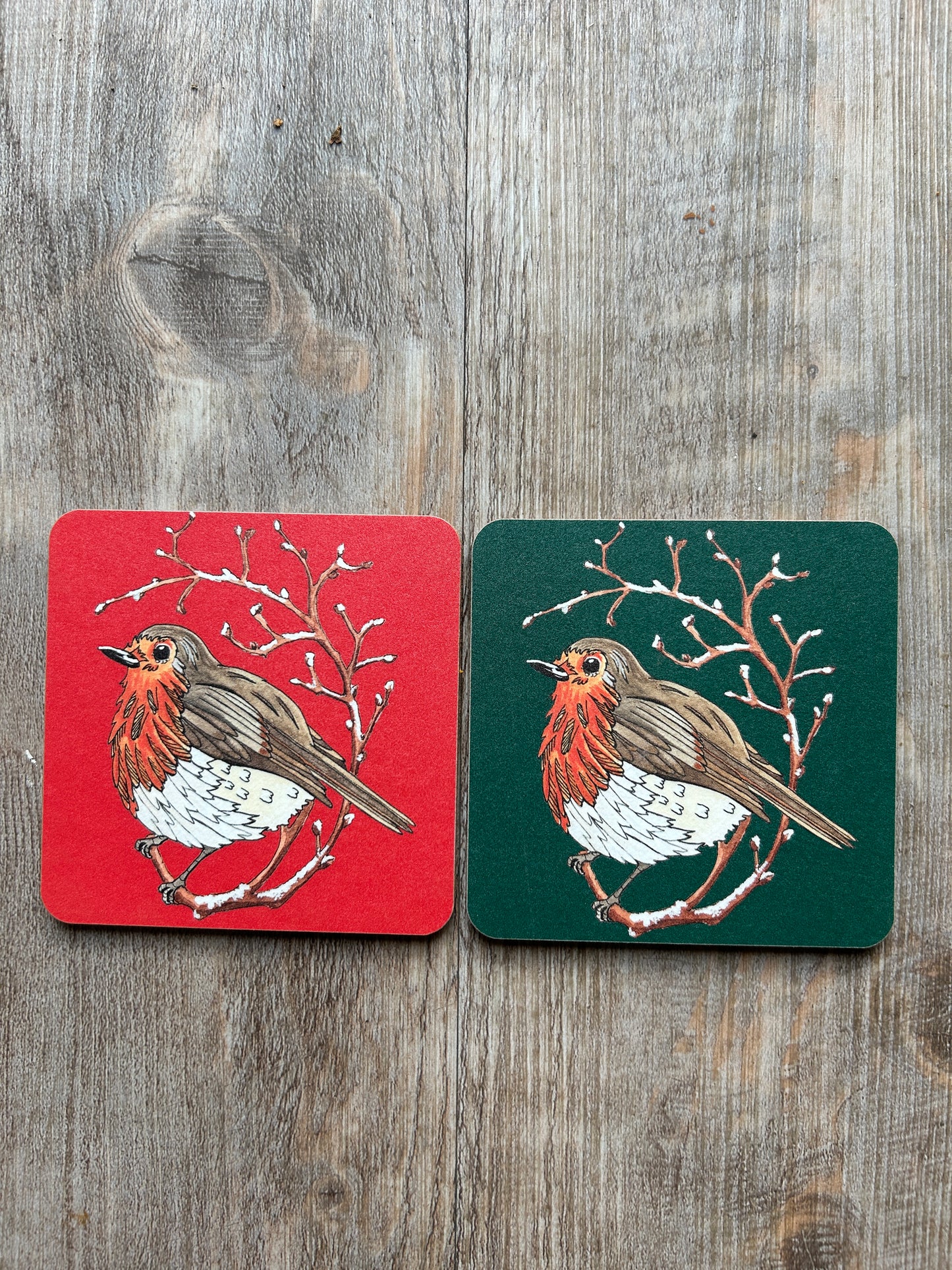 Festive Robin Coaster