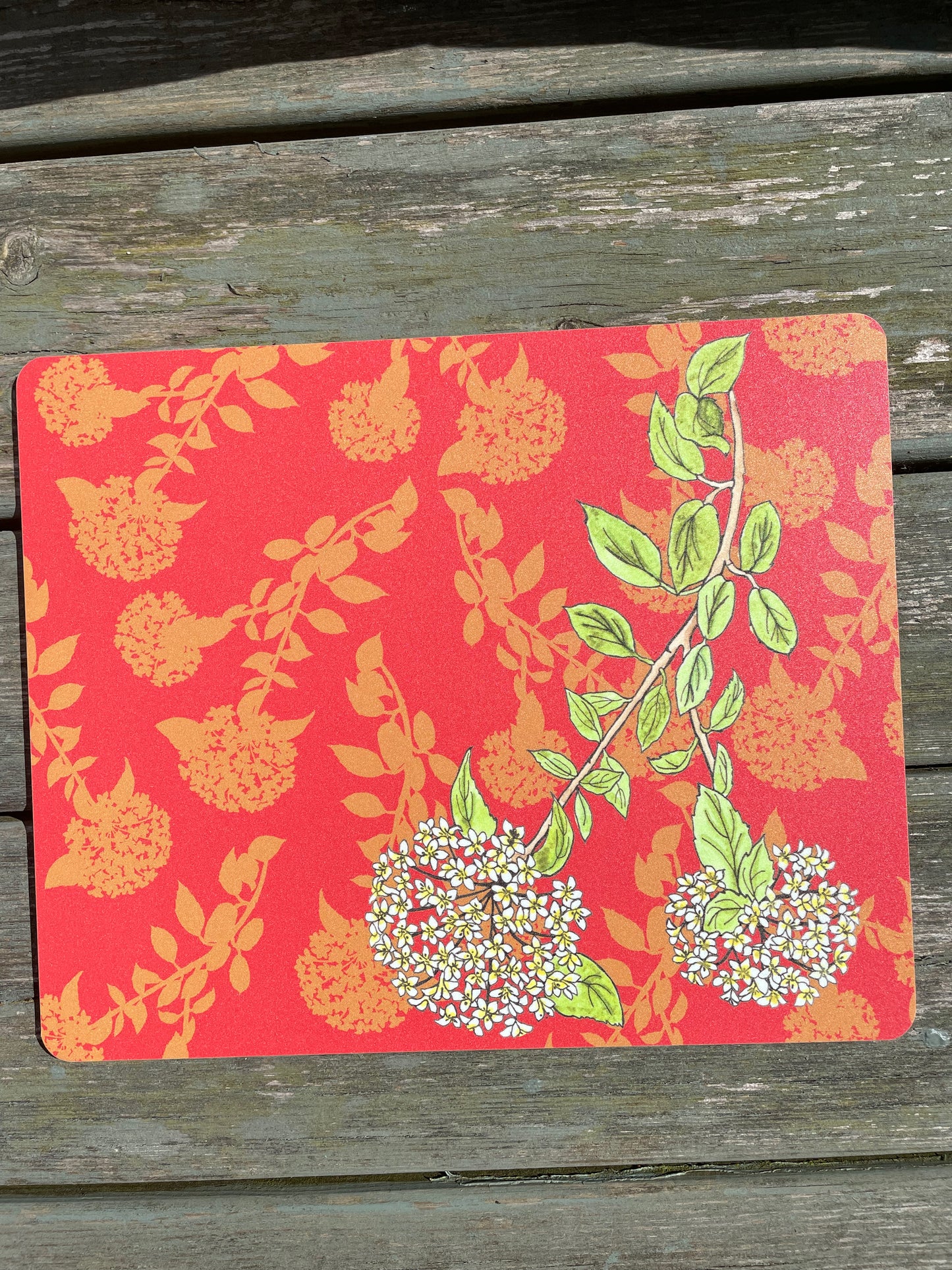 Viburnum Quince Illustrated design placemat