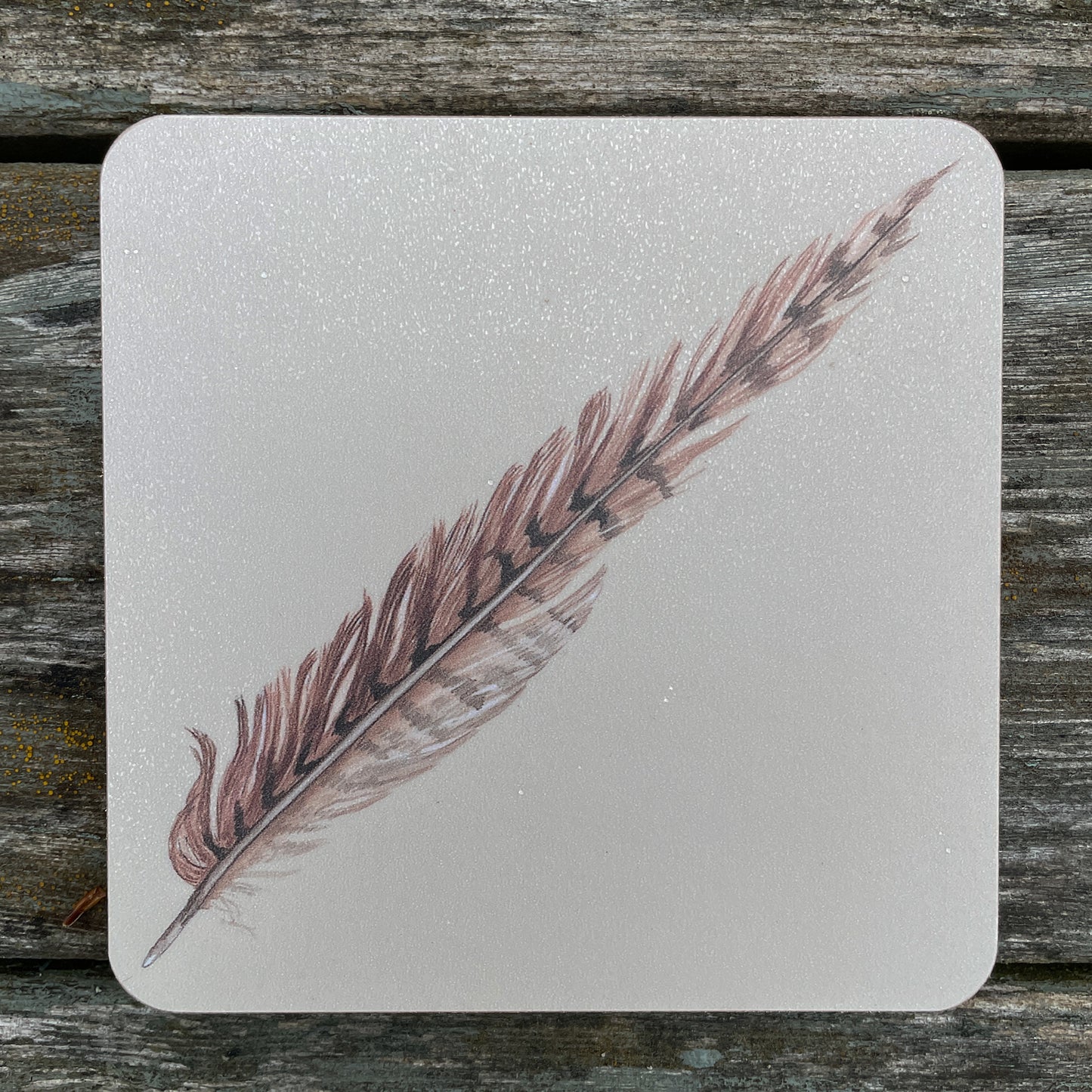 Country Feathers Design Coaster